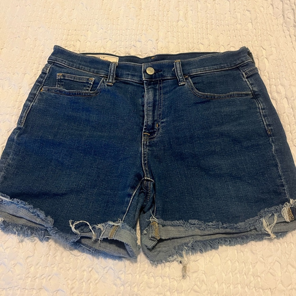 GAP Dark Blue mid rise jean Shorts for Women